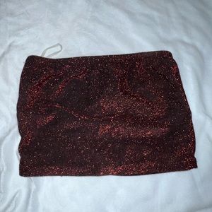 Red sparkly crop top